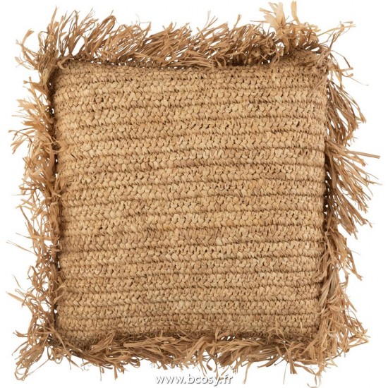 J-Line coussins Jolipa J Line Jline Coussin Carre Raphia Naturel Small