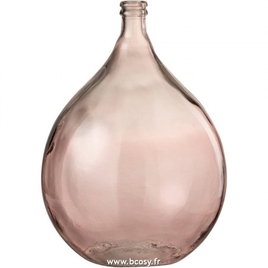 J Line Vase Lisbonne Verre Saumon Large L40xB40xH56 Jline 12089 by Jolipa 12089