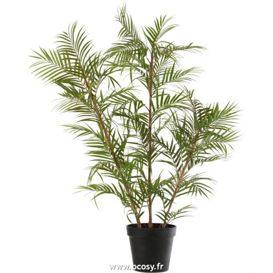 J-Line Palmiers Jolipa J Line Jline Palmier En Pot Plastique Vert Noir Large