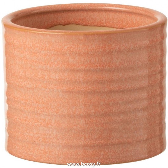 J-Line cachepots de fleur Jolipa J Line Jline Cachepot Uni Rond Ceramique Pamplemousse Small