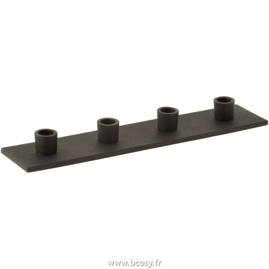 J Line Chandelier 4 Parties Metal Mat Noir L40xB8xH3 cm Jline 17225 by Jolipa 17225