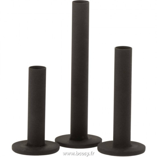 J Line Set De 3 Chandelier Bas Moderne Metal Mat Noir L7xB7xH22 cm Jline 17228 by Jolipa 17228