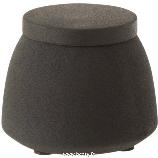 J Line Pot A Provision Metal Brillant Noir Small L10xB10xH8 cm Jline 17233 by Jolipa 17233