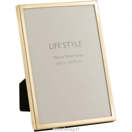 J Line Cadre Photo Bord Fin 13X18 Metal Or Medium L19xH14 cm Jline 17656 by Jolipa 17656