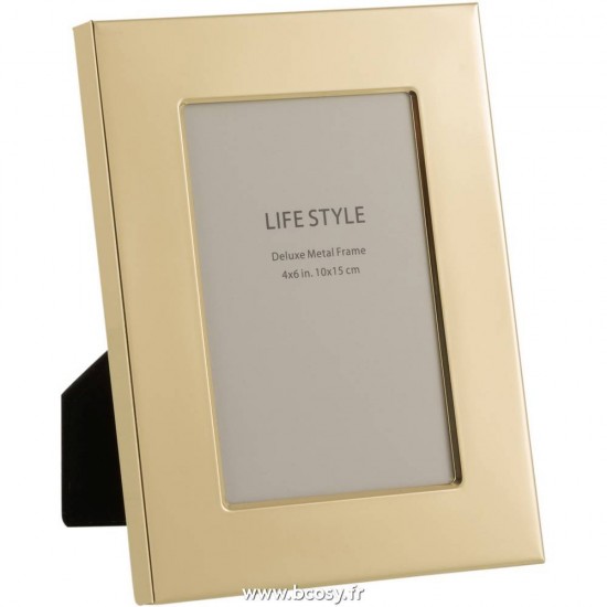 J Line Cadre Photo Bord Large 13X18 Metal Or Medium L23xB18xH2 cm Jline 17659 by Jolipa 17659