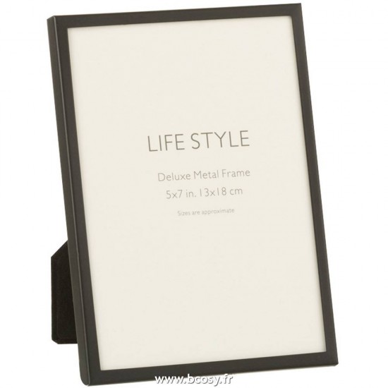 J Line Cadre Photo Bord Fin 13X18 Metal Noir Medium L19xH14 cm Jline 17665 by Jolipa 17665