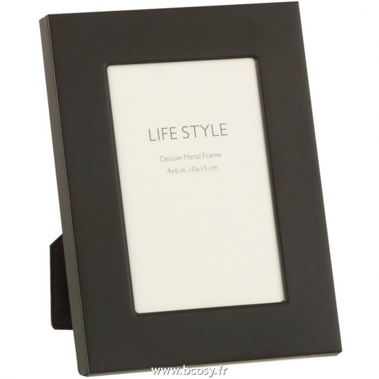 J Line Cadre Photo Bord Large 10X15 Metal Noir Small L21xB16xH2 cm Jline 17667 by Jolipa 17667