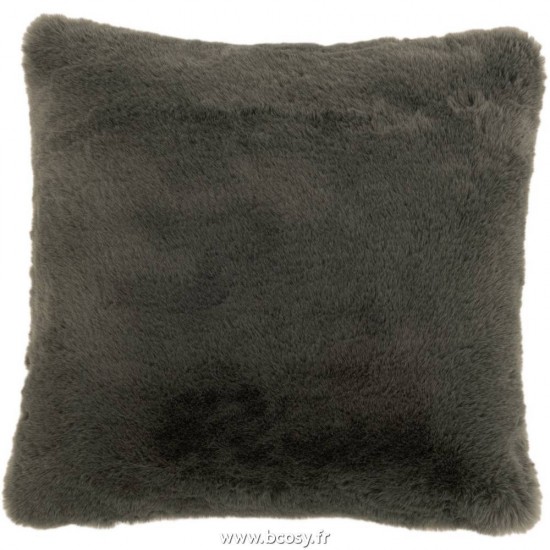 J Line Coussin Cutie Polyester Gris L45xB45xH4 cm Jline 18087 by Jolipa 18087