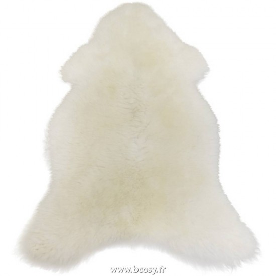 J-Line J Line peaux de moutons d agneaux Jolipa Paillasson Long Peau De Mouton Blanc.
