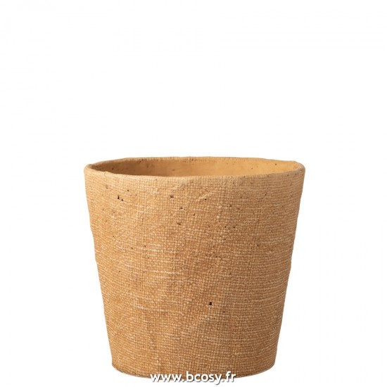 J Line Flowerpot Bistro Cement Natural Extra Large L26xB26xH24 cm Jline 20296 by Jolipa 20296