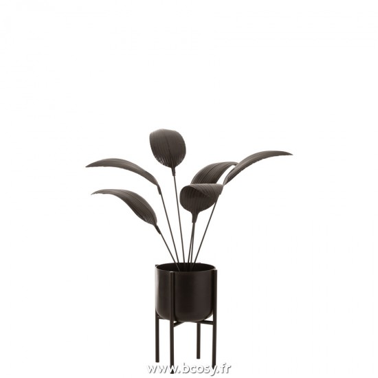 J Line Plante decorative Metal Marron Fonce Large L56xB56xH103 cm Jline 20406 by Jolipa 20406