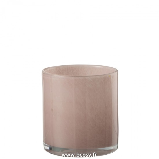 J Line Photophore Jade Rose Medium L12xB12xH12 cm Jline 20646 by Jolipa 20646