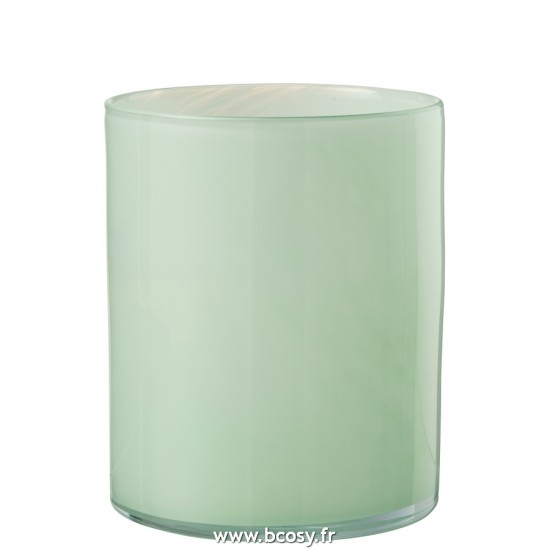 J Line Photophore Jade Vert Clair Large L15xB15xH18 cm Jline 20662 by Jolipa 20662