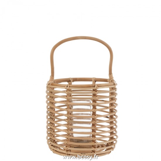 J Line Lanterne Ellen Rotain Naturel L30xB30xH50 cm Jline 20774 by Jolipa 20774