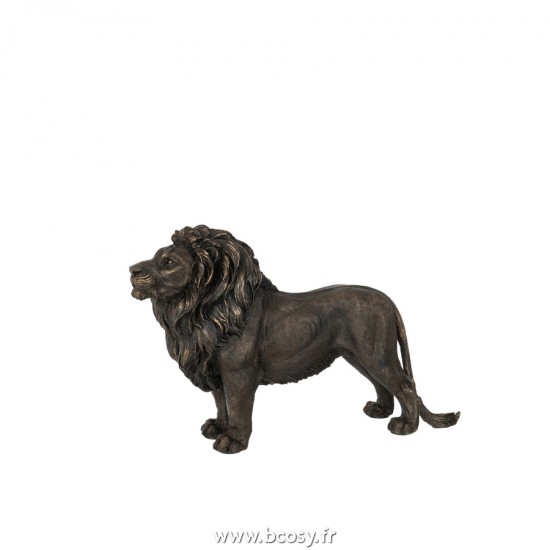 J Line Lion Poly Bronze Large L52xB17xH35 cm Jline 21295 by Jolipa 21295