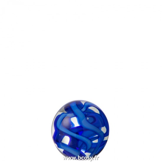 J-Line presse papiers Jolipa J Line Jline Presse Papier Guirlande En Verre Bleu Small