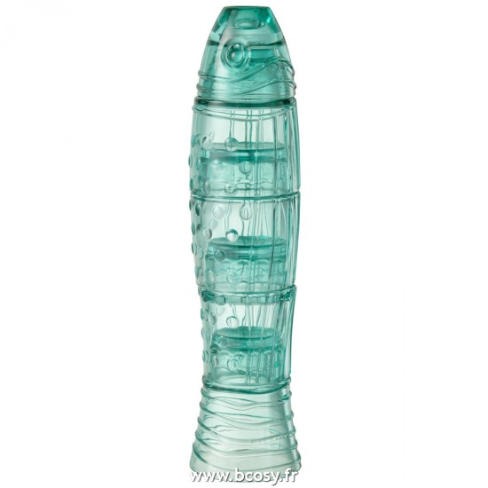 J Line Verre Poisson Verre Bleu Azur L9xB9xH36 cm Jline 23562 by Jolipa 23562