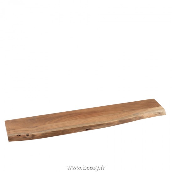 J Line Planche Murale Gerard Acacia Bois Naturel Large L115xB25xH4 cm Jline 23901 by Jolipa 23901