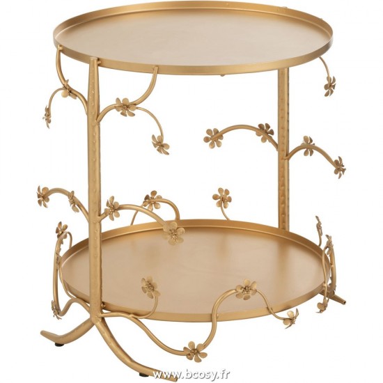 J Line Table D'Appoint Metal Or Small L48xB48xH49 cm Jline 25538 by Jolipa 25538