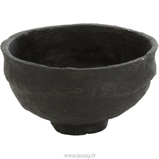 J-Line J Line plats Jolipa Bol Papier Mache Noir.