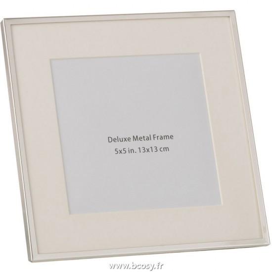 J Line Cadre Photo Passe Partout Bord Fn 13X13 Metal Argent L18xH18 cm Jline 27380 by Jolipa 27380