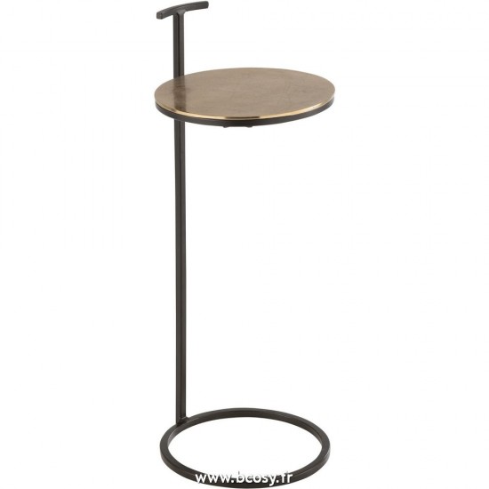 J Line Table Gigogne Toni Aluminium Fer Or Noir L25xB25xH65 cm Jline 28815 by Jolipa 28815
