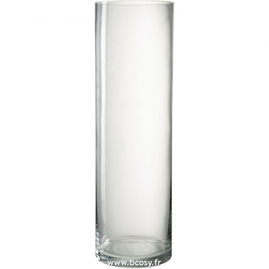 J Line Vase Cylindrique Eca Verre Transparent L15xB15xH50 cm Jline 28859 by Jolipa 28859