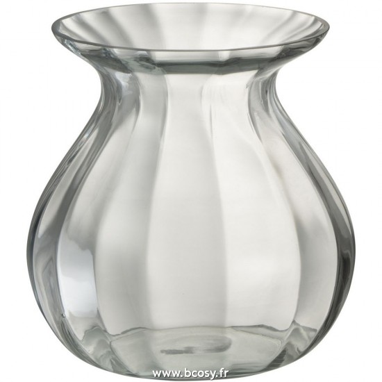 J Line Vase Amo Verre Transparent Large L18xB18xH19 cm Jline 28864 by Jolipa 28864