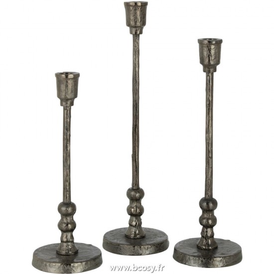 J Line Set De Trois Chandelier Becca Aluminium Noir L11xB11xH31 cm Jline 29077 by Jolipa 29077