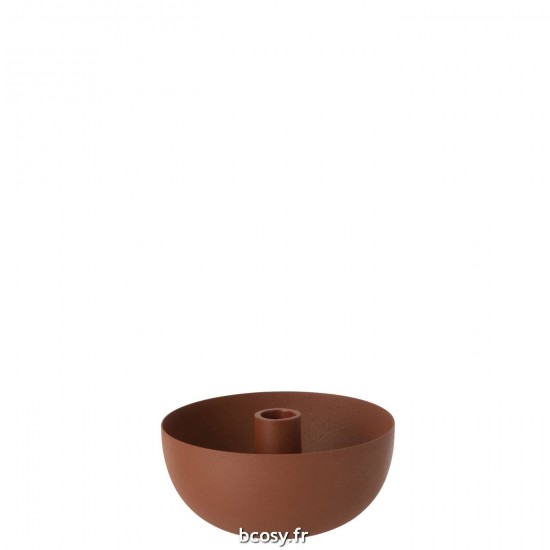 J Line Photophore Bol Acier Terracotta L16xB16xH8 cm JLine 30085 by Jolipa 30085.