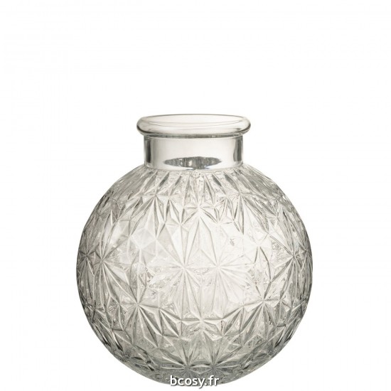 J Line Vase Boule Taille Verre Transparent Large L24xB24xH27 cm JLine 30252 by Jolipa 30252.