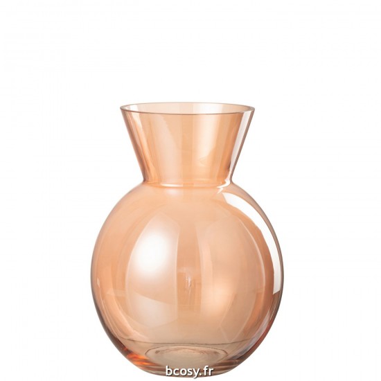 J Line Vase Lucy Verre Orange Large L20xB20xH28 cm JLine 30352 by Jolipa 30352.