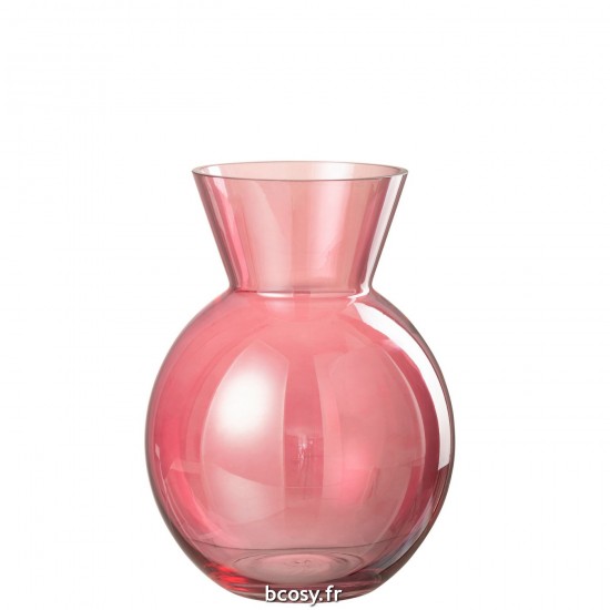 J Line Vase Boule Verre Rouge Large L20xB20xH28 cm JLine 30382 by Jolipa 30382.