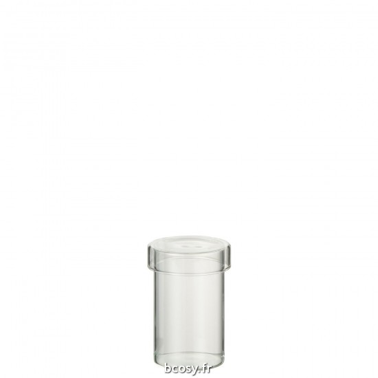 J Line Pot En Verre Lisa Verre Transparent Small L6xB6xH11 cm JLine 30511 by Jolipa 30511.
