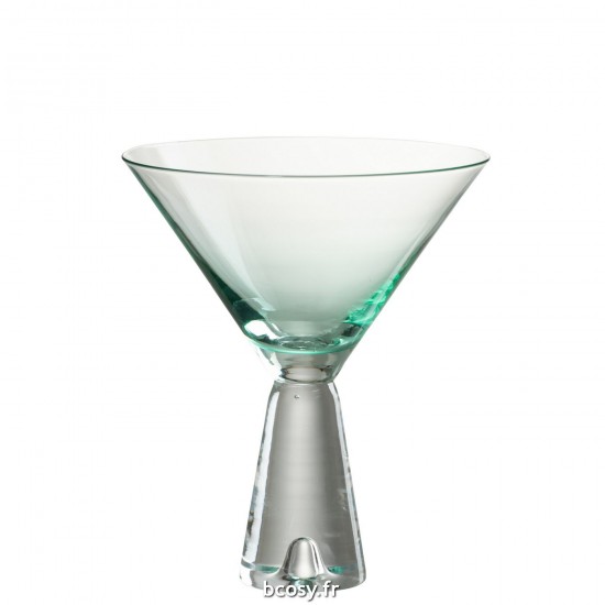 J Line Verre A Cocktail Lewis Verre Transparent Azure L13xB13xH16 cm JLine 30616 by Jolipa 30616 Assortiment de 4 pcs.