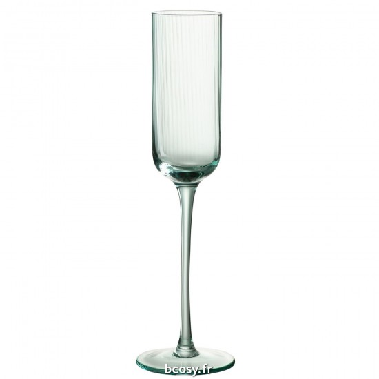 J Line Verre A Champagne Louise Verre Menthe L7xB7xH26 cm JLine 30632 by Jolipa 30632 Assortiment de 6 pcs.