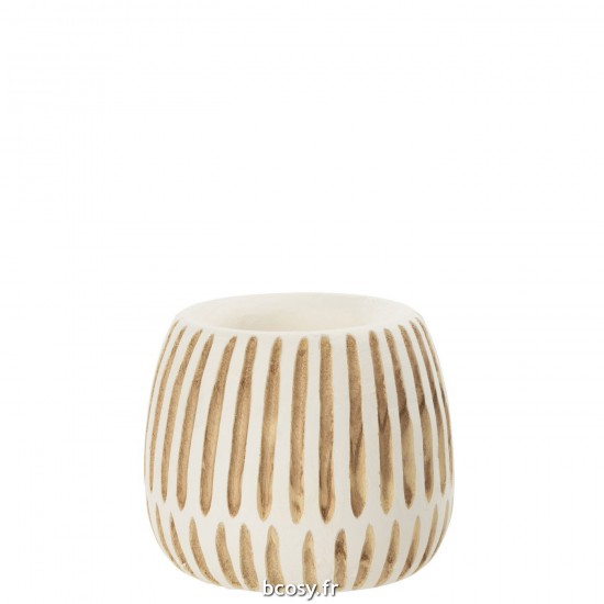 J Line Pot Ying Bois Blanc Medium L20xB20xH18 cm JLine 31344 by Jolipa 31344.