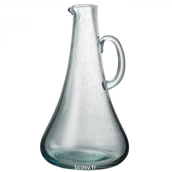 J Line Carafe Verre Bleu Clair L20xB19xH34 cm JLine 32034 by Jolipa 32034.