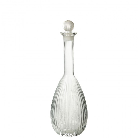 J Line Carafe Lignes Verre Transparent L13xB13xH39 cm JLine 32213 by Jolipa 32213.