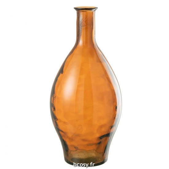 J Line Vase Haut Verre Brun L26xB26xH60 cm JLine 32779 by Jolipa 32779.