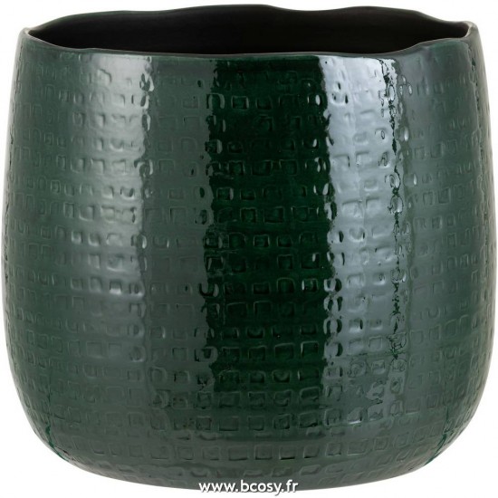 J-Line cachepots de fleur Jolipa Jline Cachepot Motifs Ceramique Vert Extra Large