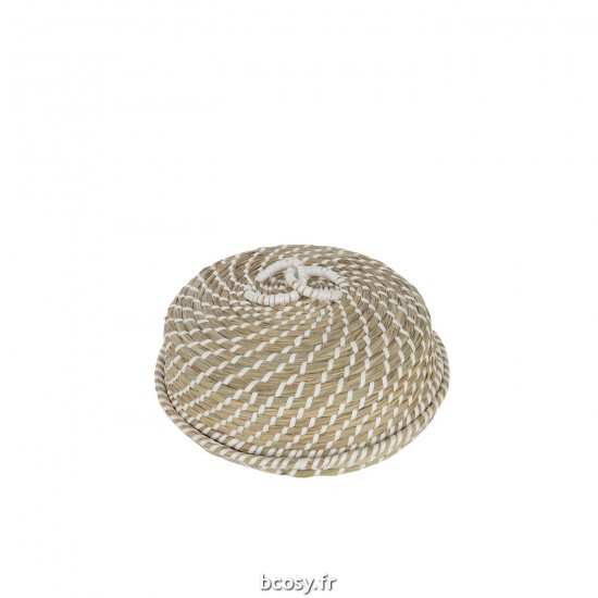 J Line Panier A Pain Paille Naturel Blanc L27xB27xH17 cm JLine 33240 by Jolipa 33240.