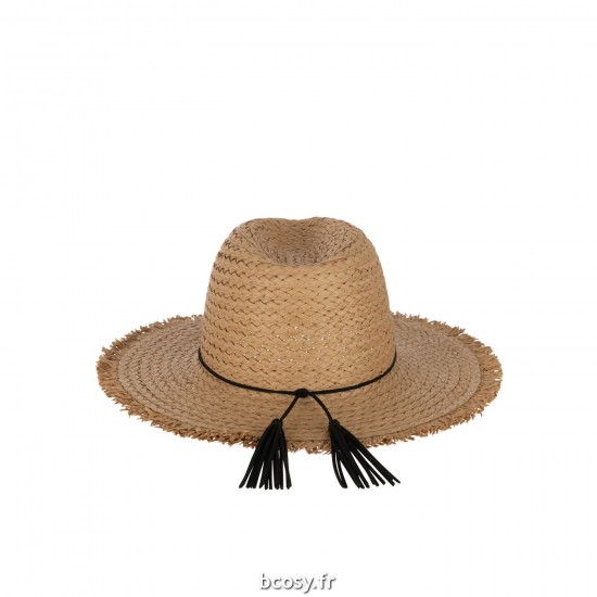 J Line Chapeau Ficelle Floche Papier Marron Clair L46xB35xH10 cm JLine 33269 by Jolipa 33269.