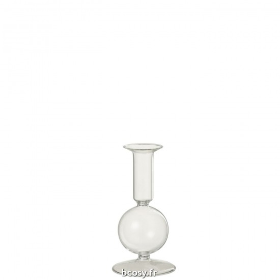 J Line Chandelier 1 Boule Verre Transparent Small L8xB8xH15 cm JLine 33361 by Jolipa 33361.