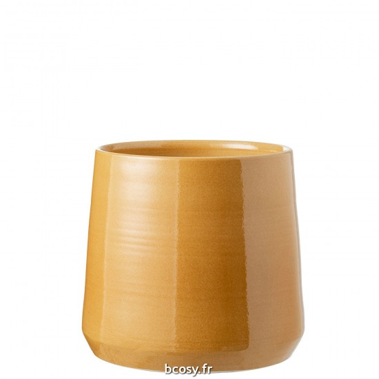 J Line Cachepot Rond Ceramique Ocre Xlarge L35xB35xH32 cm JLine 34155 by Jolipa 34155.