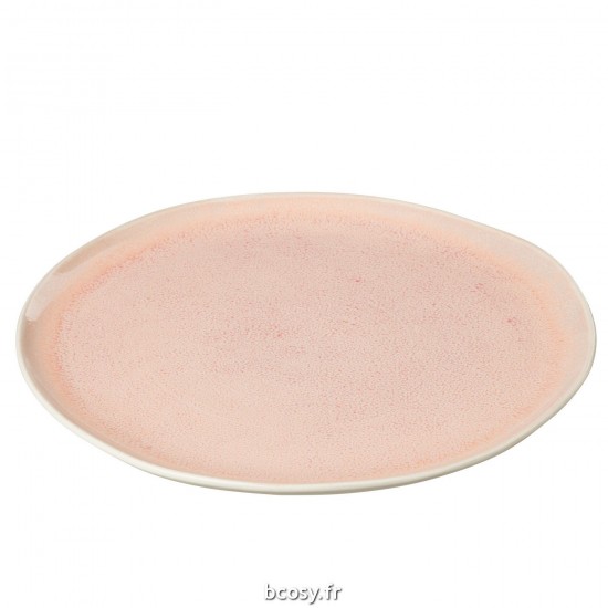 J Line Assiette Noa Porcelaine Saumon Large L34xB34xH2 cm JLine 34347 by Jolipa 34347 Assortiment de 3 pcs.