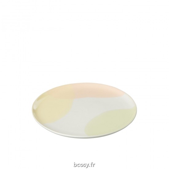 J Line Assiette Point Porcelaine Mix Small L21xB21xH3 cm JLine 34372 by Jolipa 34372 Assortiment de 4 pcs.