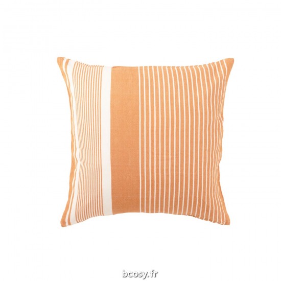 J Line Coussin Mik Coton Beige Orange L50xB50xH10 cm JLine 34582 by Jolipa 34582.