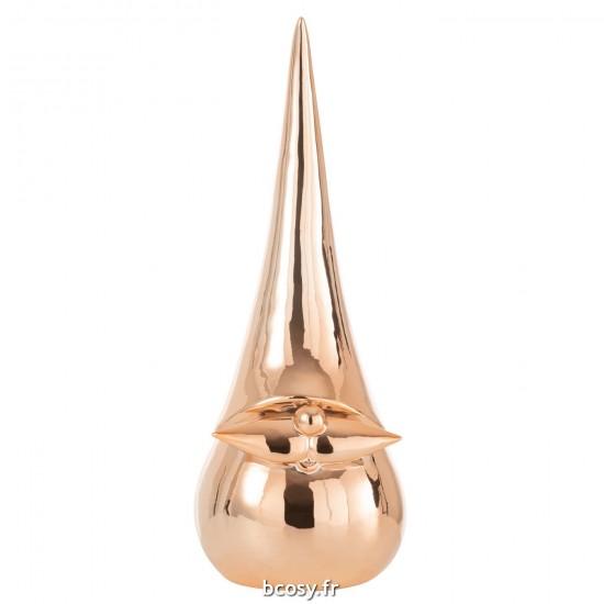 J Line Pere Noel Moderne Porcelaine Cuivre Large JLine 35395 by Jolipa 35395.