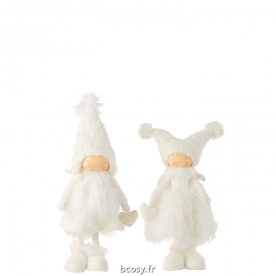 J Line Ange Coeur Textile Large JLine 35578 by Jolipa 35578 Assortiment de 2 pcs.